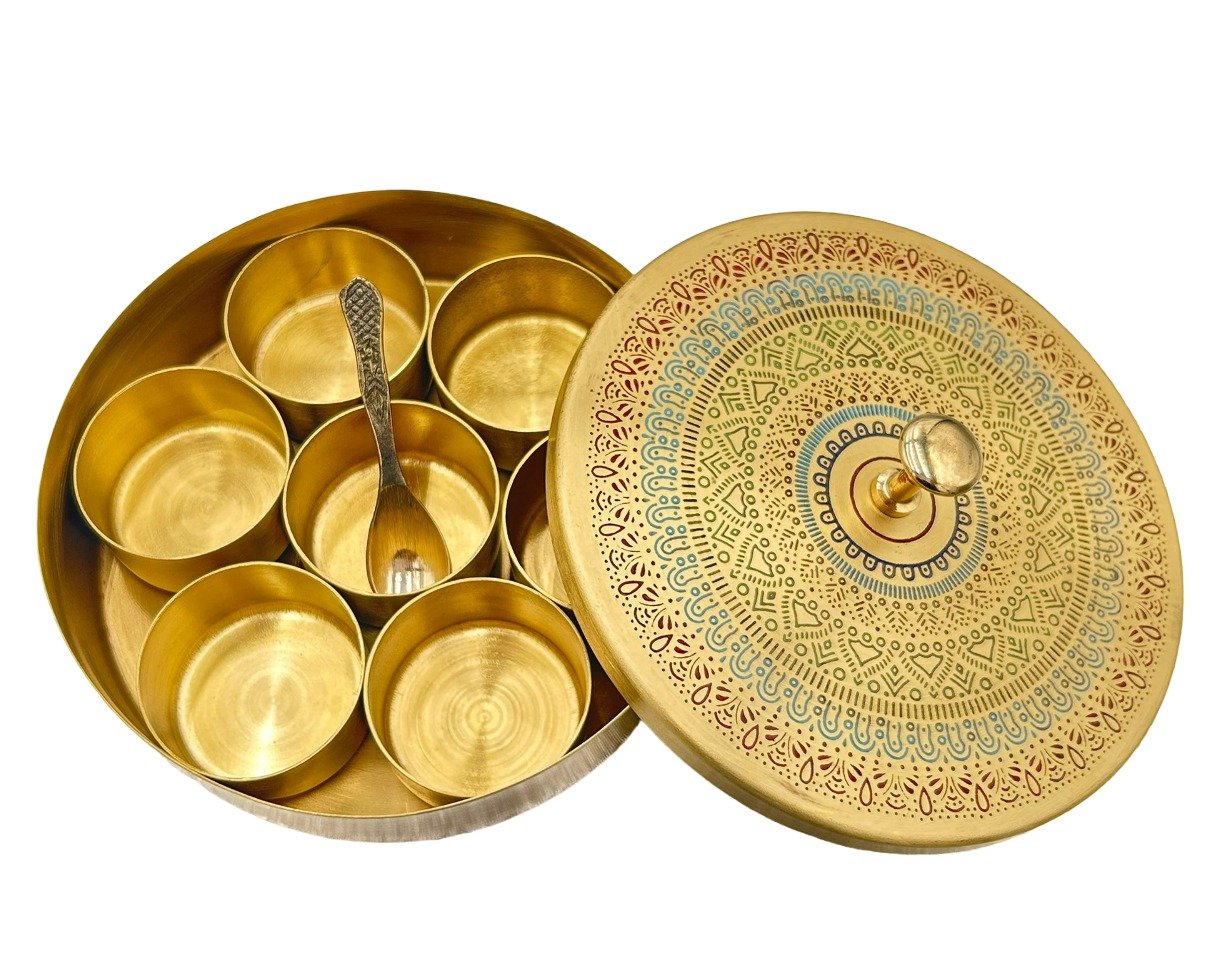 Brass Masala Dabba (Spice Box)