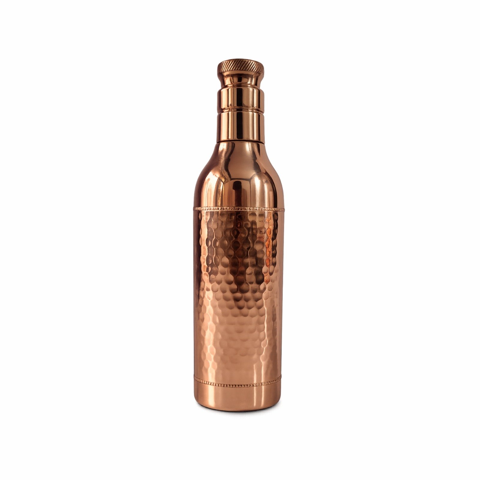 Champagne Design Copper Water Bottle 1 Litre | Pure Copper Bottle for Drinking Water | Ayurvedic Health Benefits | Leakproof & Durable image 6