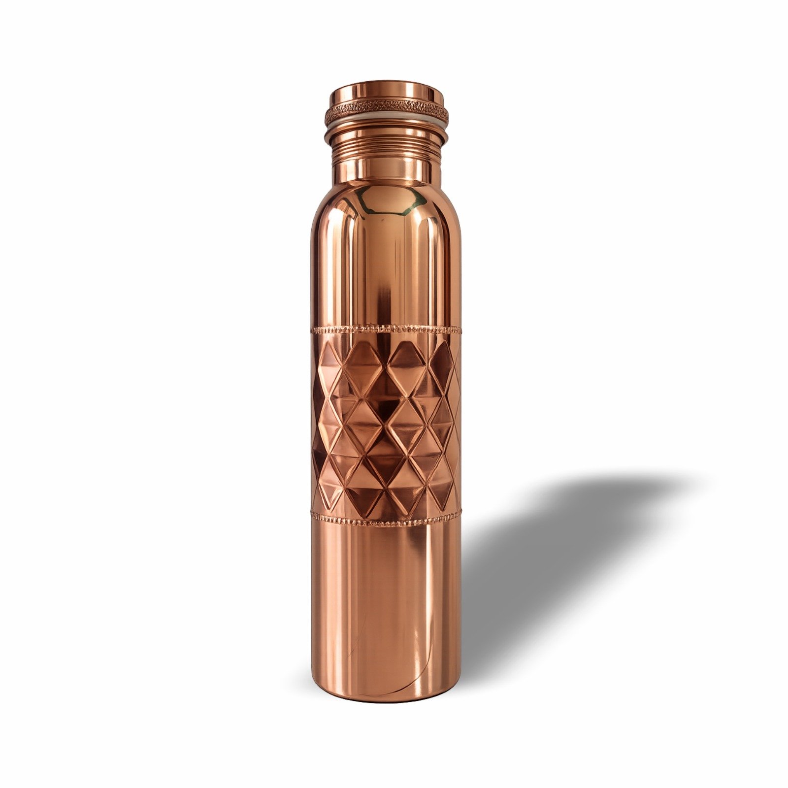 HALF DIAMOND Hammered Copper Bottle - 950ML image 5